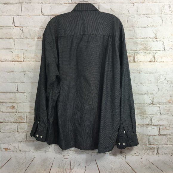 Hartwell Men's Black Check 2XL Long Sleeve Button Down Shirt Dress Career - Picture 2 of 5